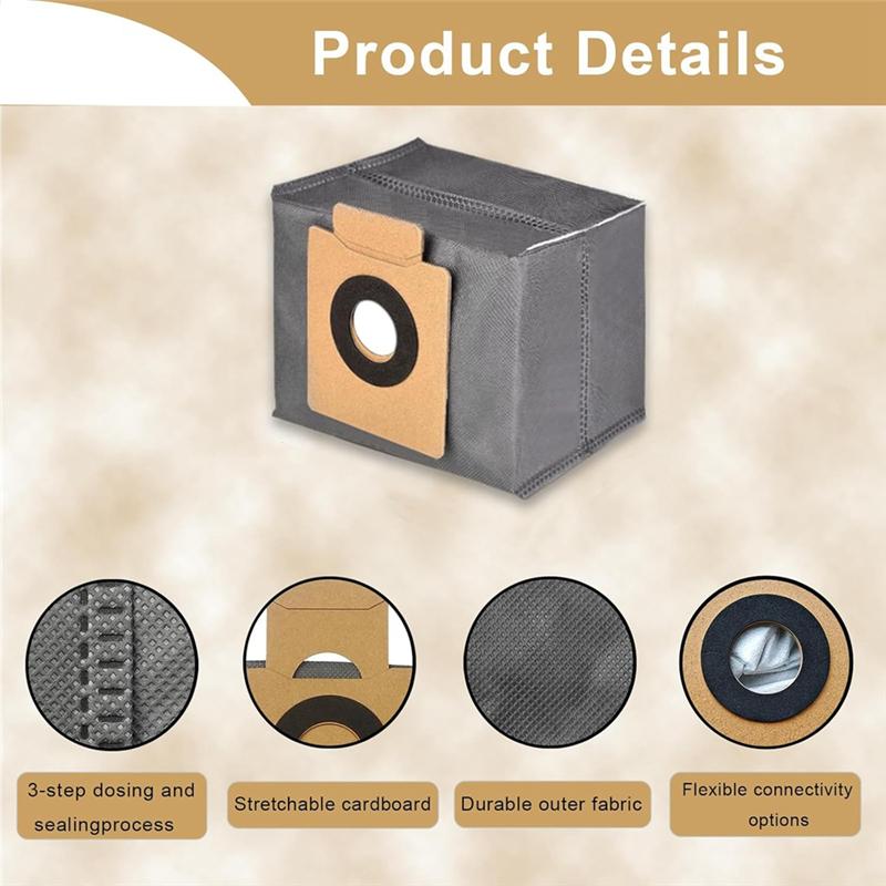 

A65T-For EUFY X10 Pro Omni Cleaner Robot Vacuum Accessories Replacement Parts Kit With Mop Pads Vacuum Bags