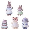 Resin Miniature Rabbit Figurines Mini Bunnies Microlandscape Decorations DIY Fairys Garden Ornament Cake Toppers Decors