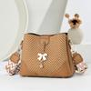 Womens Water Bucket Handbag With Adjustable Strap And Zipper Closure For Casual Outings