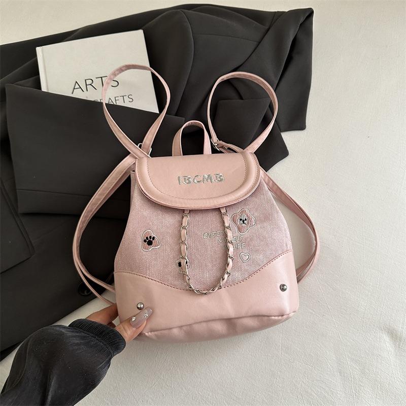 Today's Popular Polished Backpack Women's New Fashion College Style School Bag Summer Versatile Travel Backpack