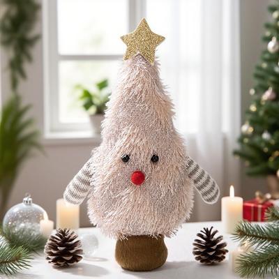 Handmade Christmas Tree Decoration Cartoon Soft Xmas Desktop Ornament Decorative Creative Christmas Tree Figurine Ornament