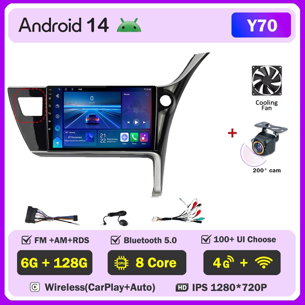 Pentru Toyota Corolla 11 Auris RHD 2017 - 2018 Player Radio Auto Ecran Carplay Auto Autoradio Mirror Link Sisteme Auto Inteligente