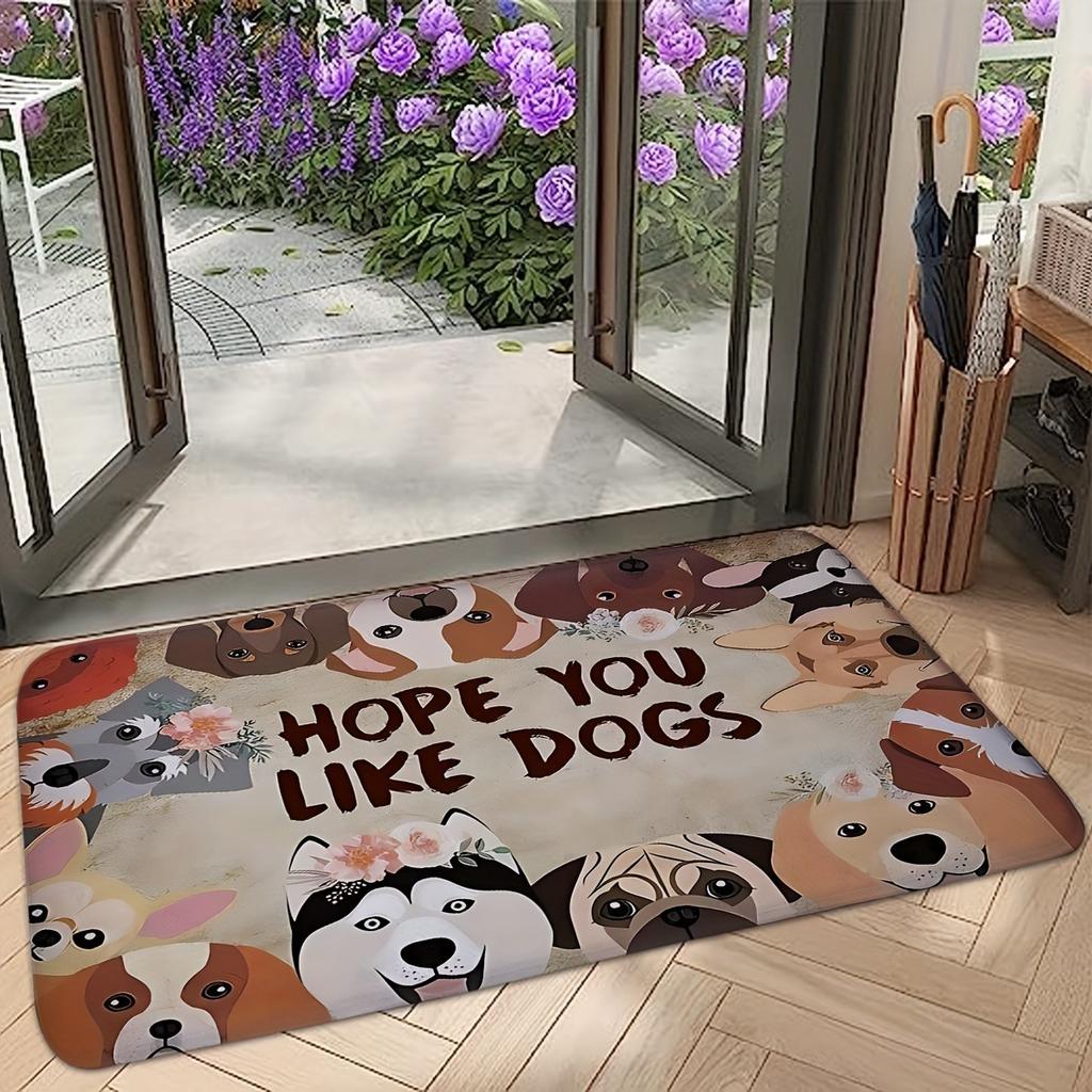 3D Animal Dog Mats Non Slip Doormat for Bedroom Kitchen Living Room Entrance Cute Mini Yorkshire Bath Carpet Home Decoration