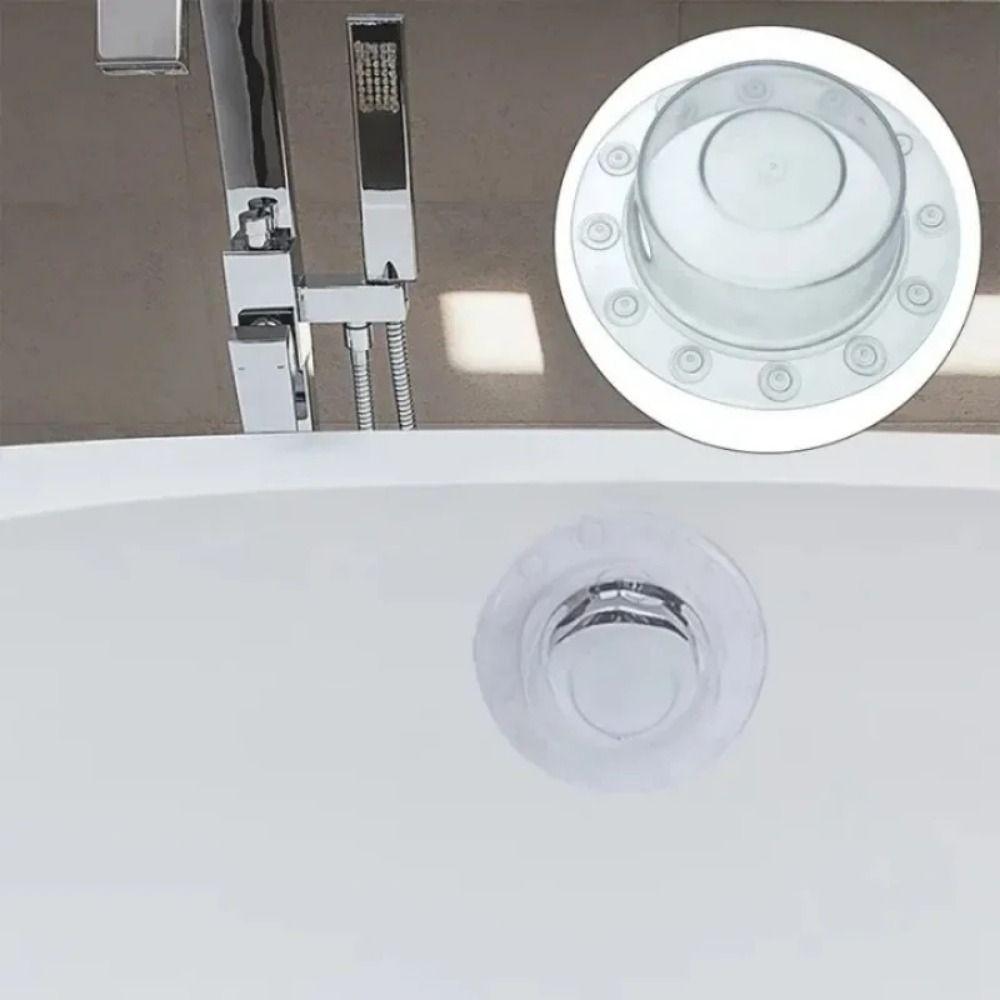 PVC Bath Overflow Drain Cover Transparent Bathroom Accessories New Drainage Cap Bottomless Bathtub
