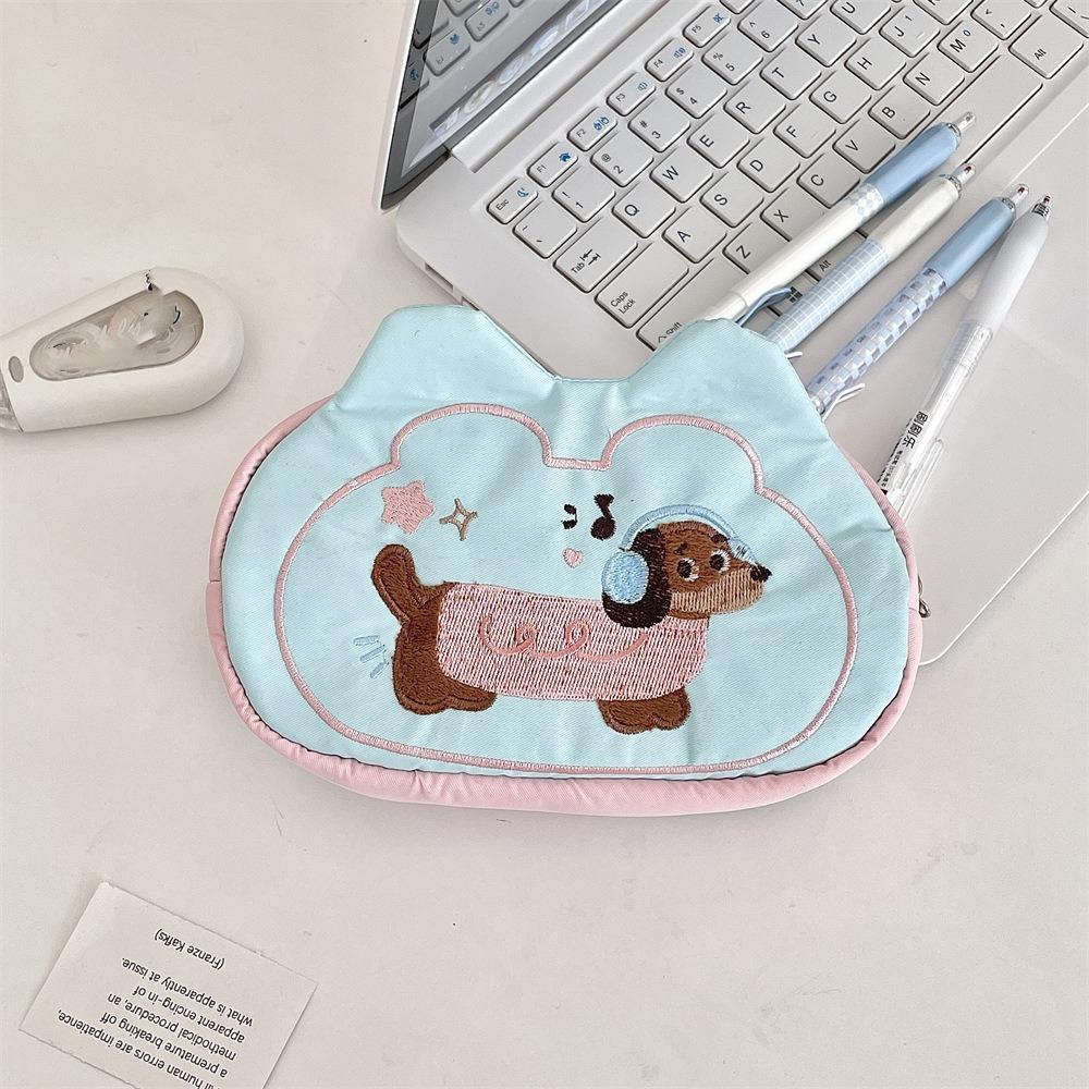 Multifunctional Mini Cosmetic Bag Puppy Stationery Holder Bag Sweet Small Item Bag  Girls