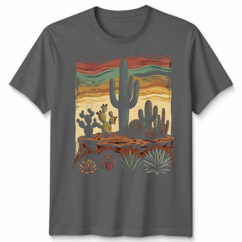 Retro Desert Cactus Unisex T Shirt Southwest Boho Plant Lover Unisexs Unisexs Tee