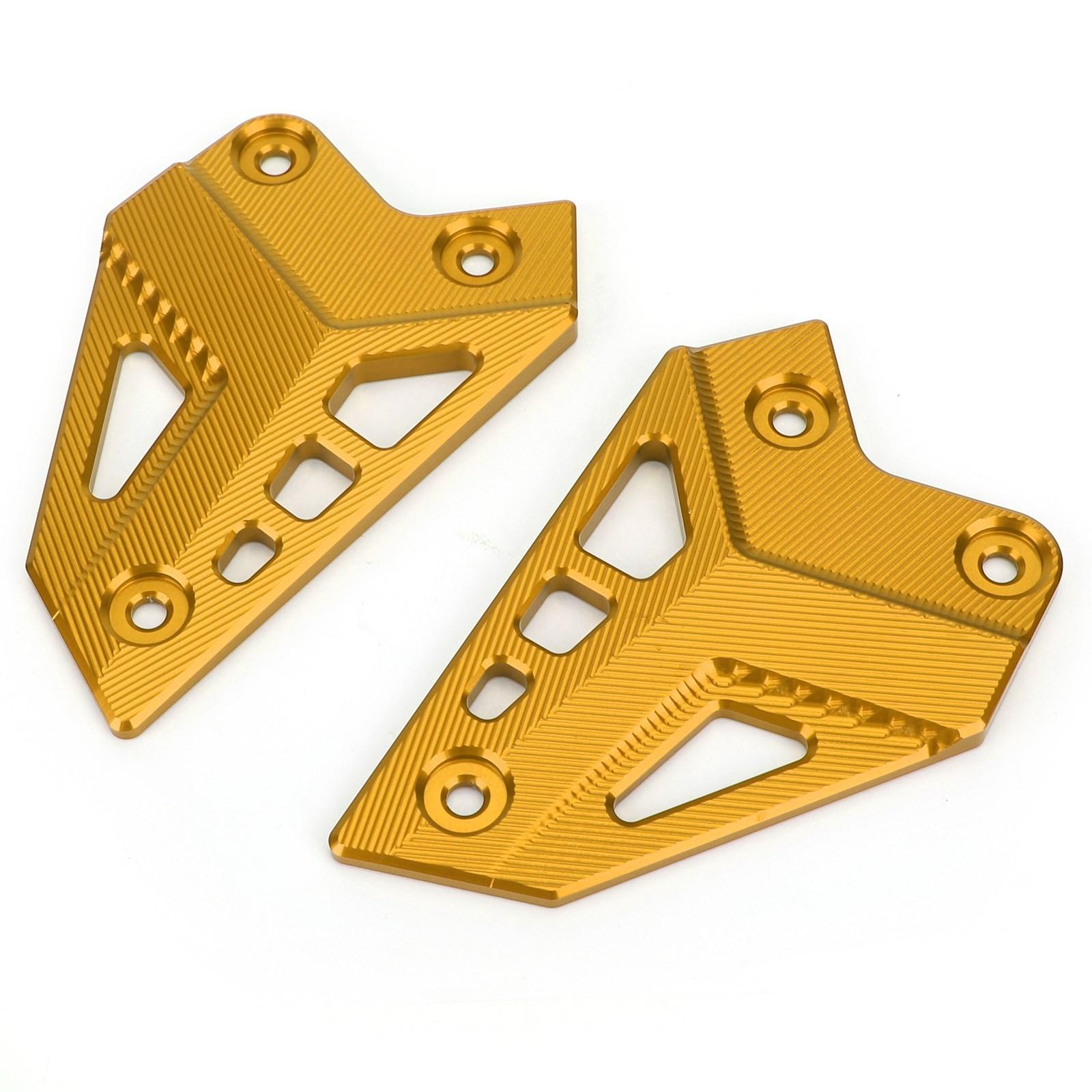 

FootPeg Footrest Heel Plates Guard Protector Set Fit for Kawasaki Z900 2017-2021 золотий