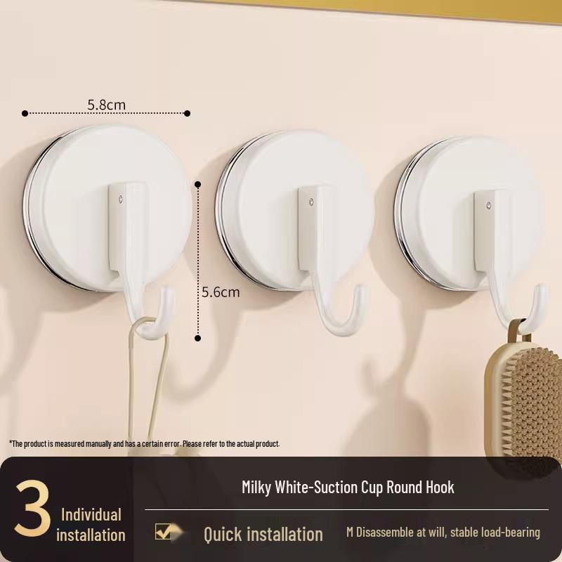 Strong Adhesive No-Trace Suction Cup Hook for Kitchen, Bathroom, and Walls