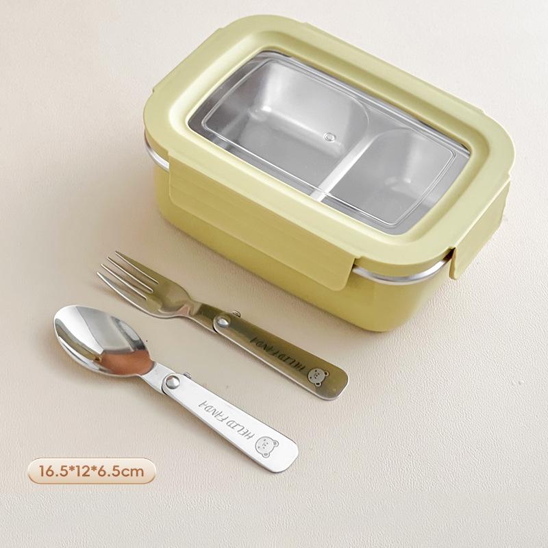 Divided Bento Lunch Box Detachable Lid Student Portable Large Capacity Sealed Lunch
