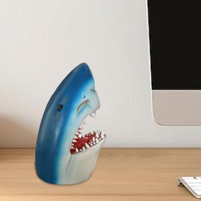 Simulation Half Shark Garden Statue Realistic Crocodile Resin Figurine Animal Sculpture Indoor Outdoor Home Office Desktop Decoration Ornament