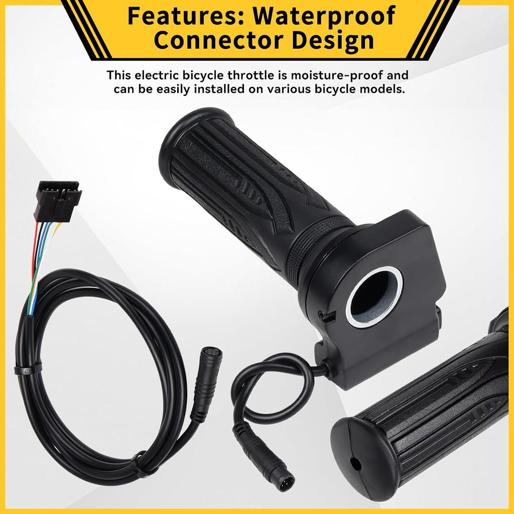 Manopola Acceleratore Elettrica GregYoung 48V con Pulsante Cruise Control, con Cavo Adattatore di Ricambio, Compatibile con Jetson Haze/DYU Y16 Elettrica