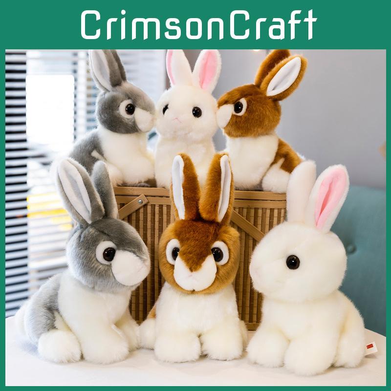 Adorable Long-eared Bunny Plush Toy Cute White Rabbit Stuffed Animal For Kids
