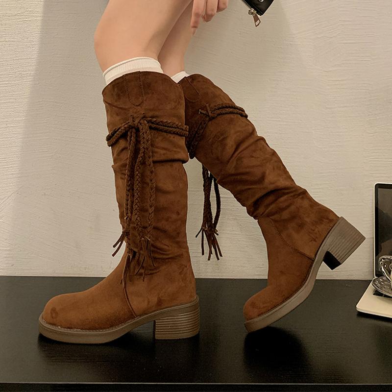 

Высокие сапоги для женщин Дизайнерская обувь на каблуке Элегантные женские сапоги Зима 2025 Новые Роскошные Платье Челси Ботильоны Женские Туфли 40