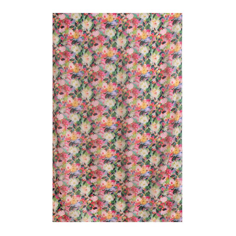 Spring  100% mulberry silk scarf women's thin shawl silk oil painting retro plain crepe satin premium long scarf
