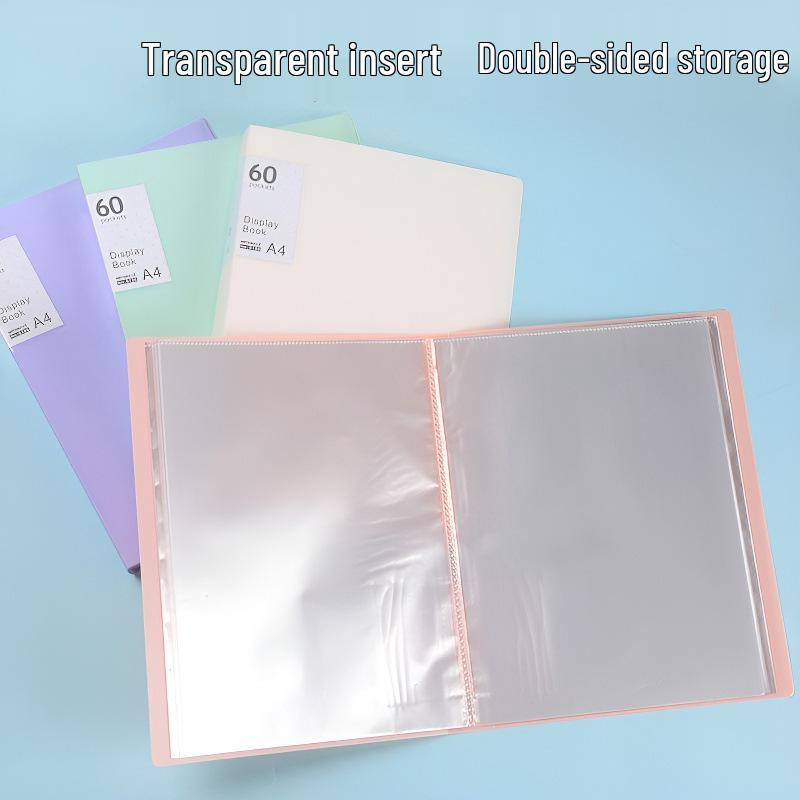 A4 Morandi Color Multi-Layer Transparent Test Paper Folder - Large Capacity for Students