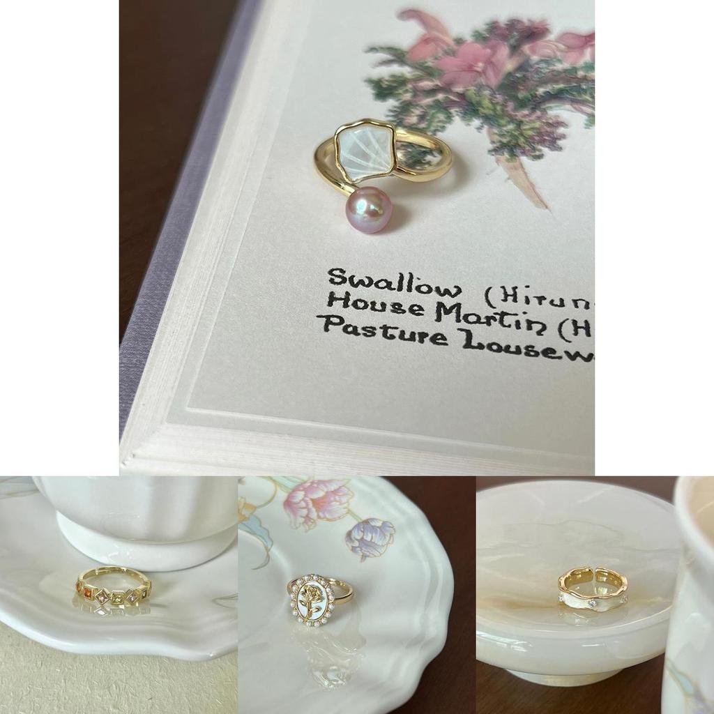 Elegant Adjustable Pearl Ring For Women Unique Design Highend Fashion Statement Jewelry