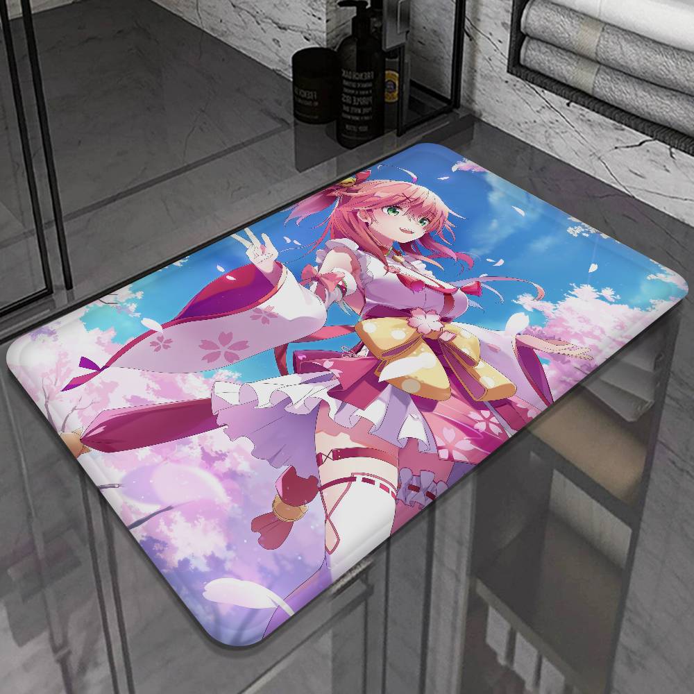 Popular Virtual S-Sakura M-Miko Floor Mat Retro Multiple Choice Living Room Kitchen Rug Non-Slip Modern Home Decor
