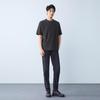 Seven Herren Kurzarm-T-Shirt aus atmungsaktiver Baumwolle mit Struktur aus Xinjiang