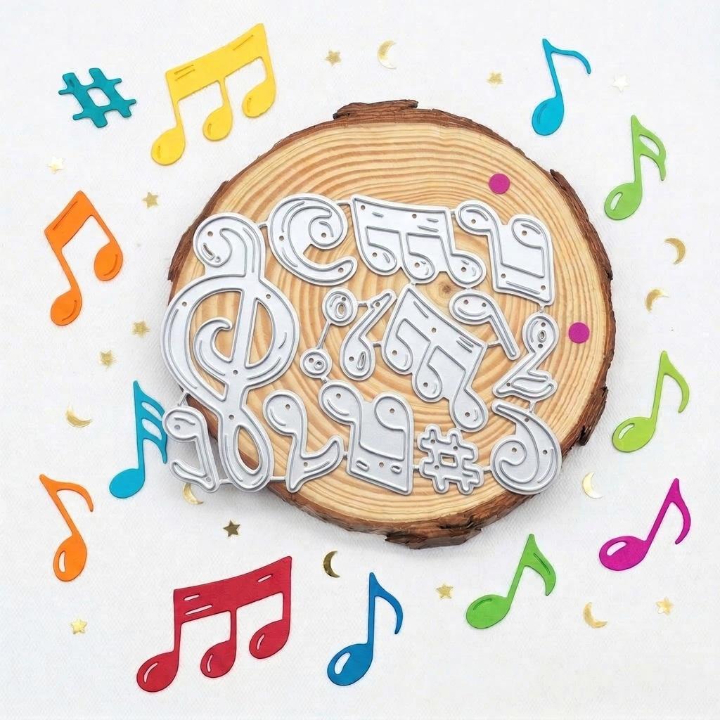 Musical Notes Dies Cuts for Card Making,Cutting Dies, Metal Die Cutting Mold, Scrapbooking Dies, DIY Etched Embossing Stencil for Craft dies