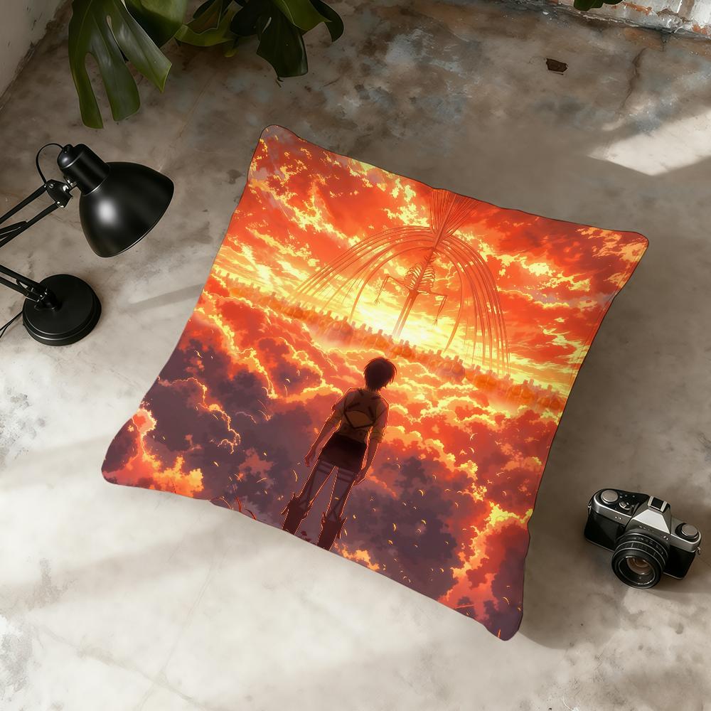 A-Attack On T-Titan Anime cushion cover Home Office Convenient Nordic Simplicity Hit With Zipper Cushion Cover