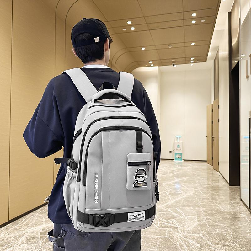 Junior High School Student Schoolbag Men's Large Capacity Lightweight and Durable Backpack with Coin Purse
