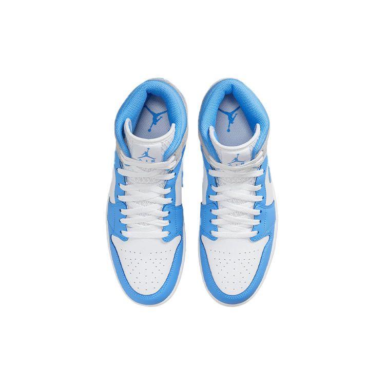 Sneakers da Uomo Air Jordan 1 Mid SE University Blue Bianco Grigio Lupo DX9276-100