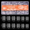 Glossy Semi-Frosted False Nail Art Tips - Boxed, Seamless, Wearable Stickers