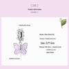 S925 Sterling Silver Exquisite Butterfly Tassel Beaded Pendant for DIY Jewelry