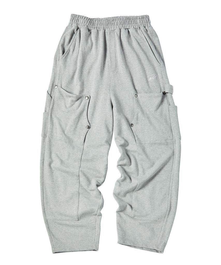 TRAVEL Carpenter Sweat Balloon Pants Melange Gray