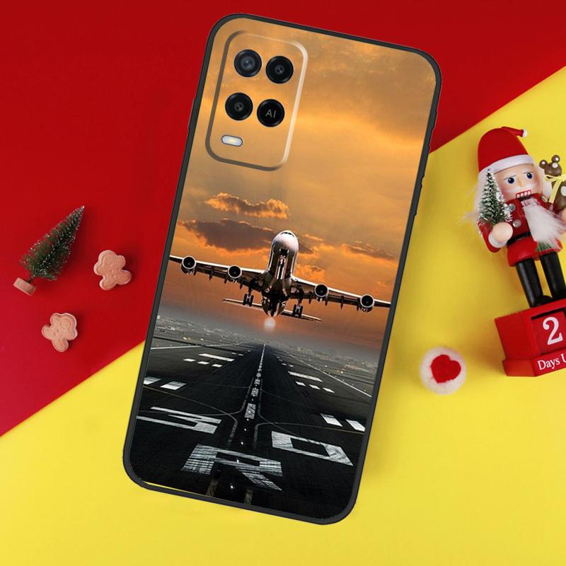 Airplane Plane Aircraft Case For Oppo A5 A6 Pro A15 A57 A17 A54 A74 A94 A76 A16 A96 A40 A60 A80 A18 A38 A58 A78 A98
