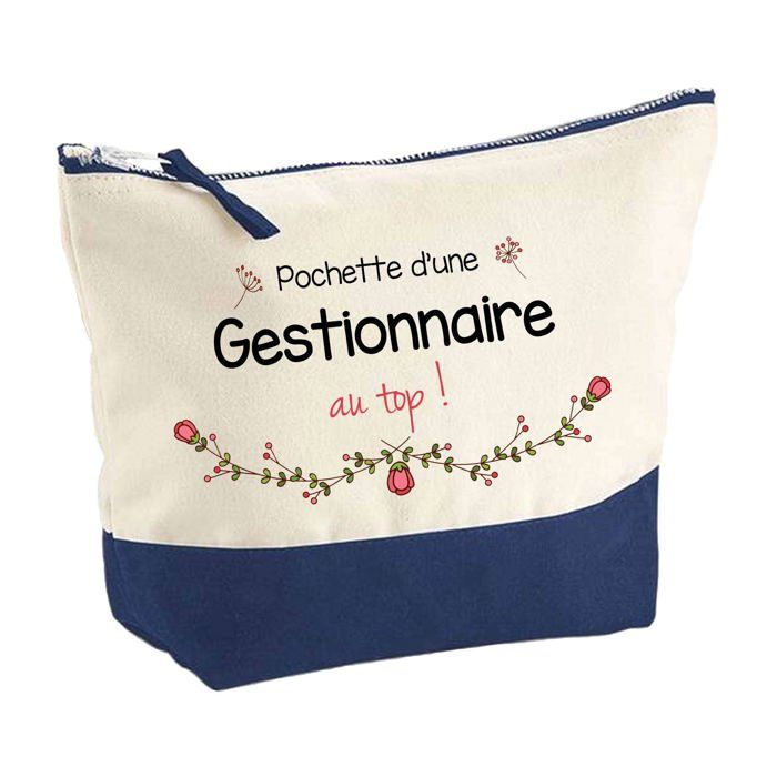 Trousse de maquillage - PLANETEE - Gestionnaire au Top - Grand format - Coton - Impression HD (Fabriquée en France)