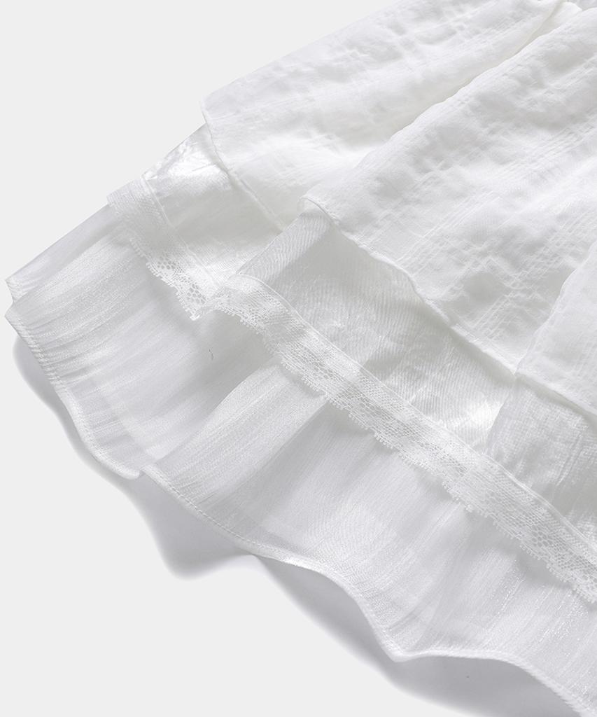 Lupeon Frill Cancan Skirt / Frill Cancan Skirt [White]