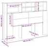 VidaXL Headboard Cabinet Old Wood 140x19x103.5 Cm, Headboard, Bedroom Cabinet, Wall-mounted Headboard, 856868