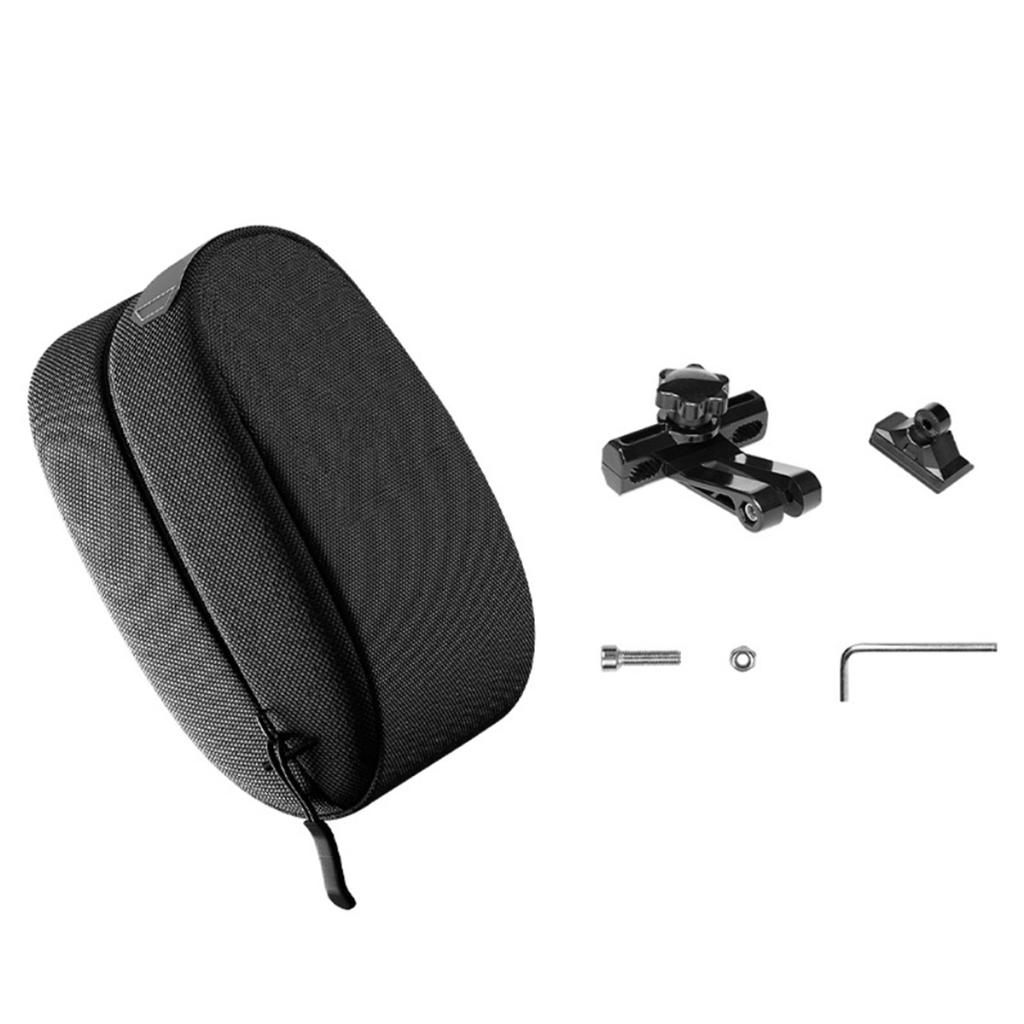 Bike Saddle Bag 0.3L Capacity Adjustable Storage Pouch Under Seat for Mountain Road Bikes Black