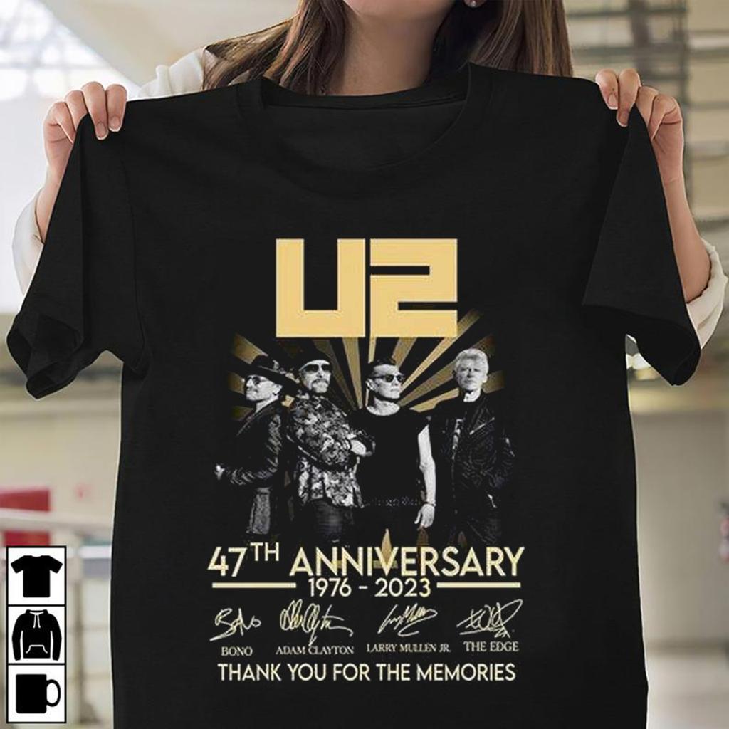 26 47 Years Of U2 Band Signature Unisex T Shirt Size S-3XL Gift Fans Unisex T-Shirt