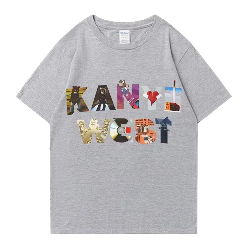 Rap Kanye West Album T Shirt 2026 Men Women  S Harajuku Fashion Graphics Clothes Vintage Streetwear Short Sleeve Unisex Tees