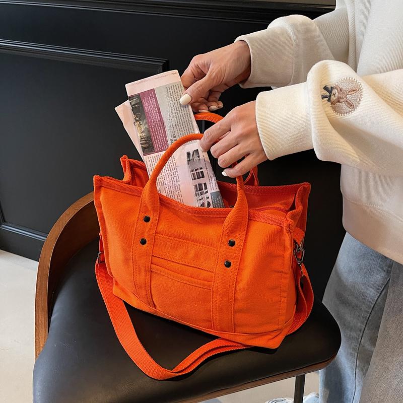 Damen Umhängetaschen Canvas Einfarbig Lässige Tragetasche Damen Messenger Schultertasche Markendesigner Simplicity Mädchenhandtaschen