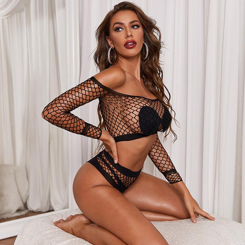 Hot Sexy Lingerie Set for Women Fishnet Bodysuit Erotic Underwear SM Costume Bodystockings Teddies Adult Female Sex Porn Clothes