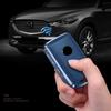 Alloy Leather Car Smart Key Case Cover For Mazda Alexa CX-30 CX-3 CX-5 CX-7 CX-9 CX-4 3 Button Protector Shell Accessories