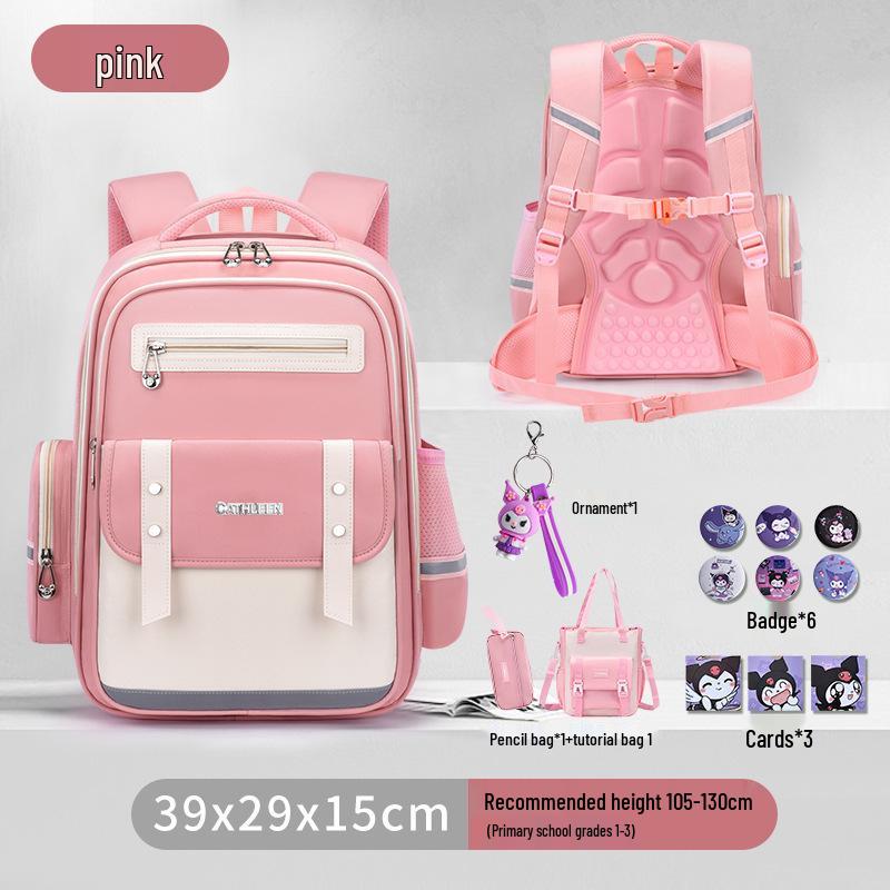 Capybara Oxford Spine-Support Backpack for Grades 1-6: Boys & Girls School Bag