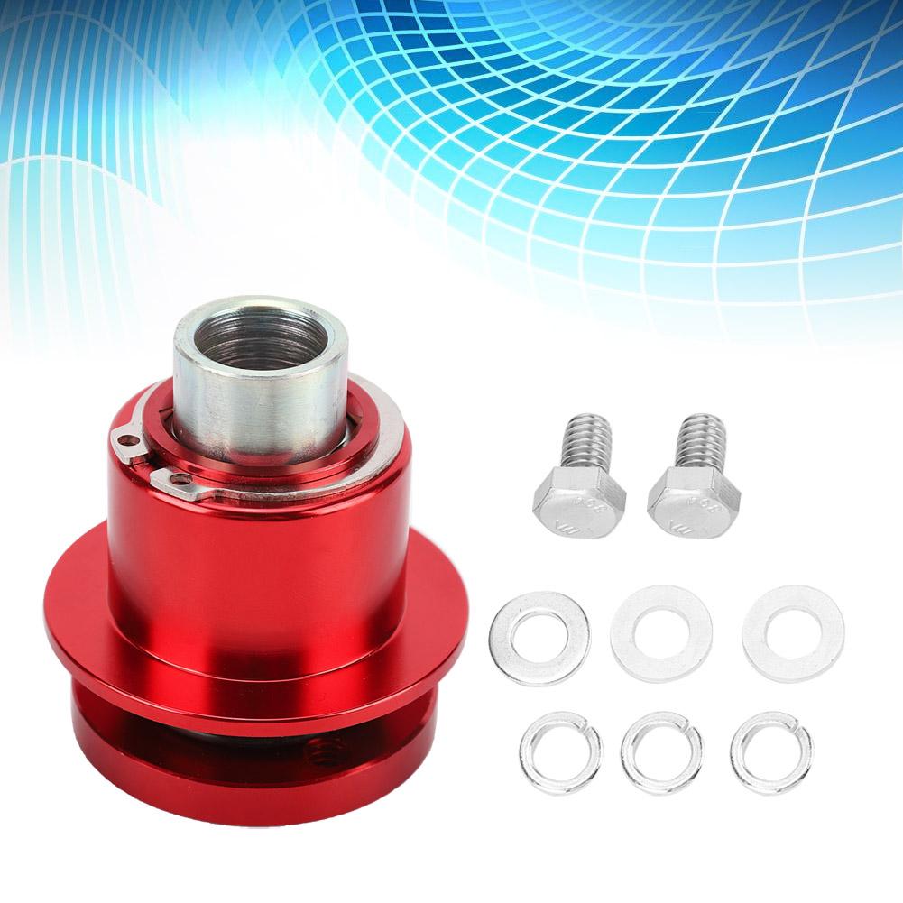 Car Quick Release 360 degrees  Steering Wheel Hub Adapter Kit 310‑101 (Red)
