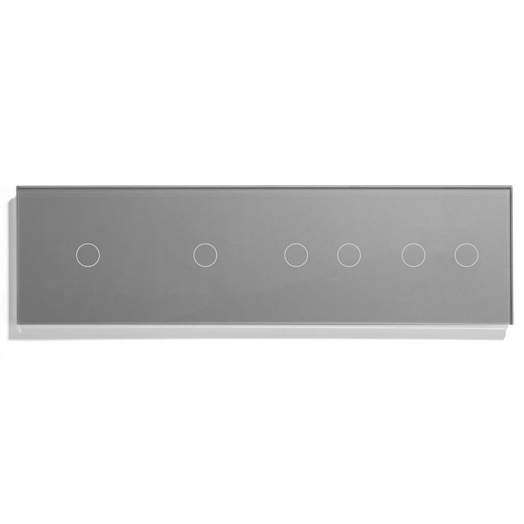 BSEED 1/2Gang Wall Touch Switches 1Way Sensor Light Switch Glass Panel Blue Backlight  EU Standard 299mm