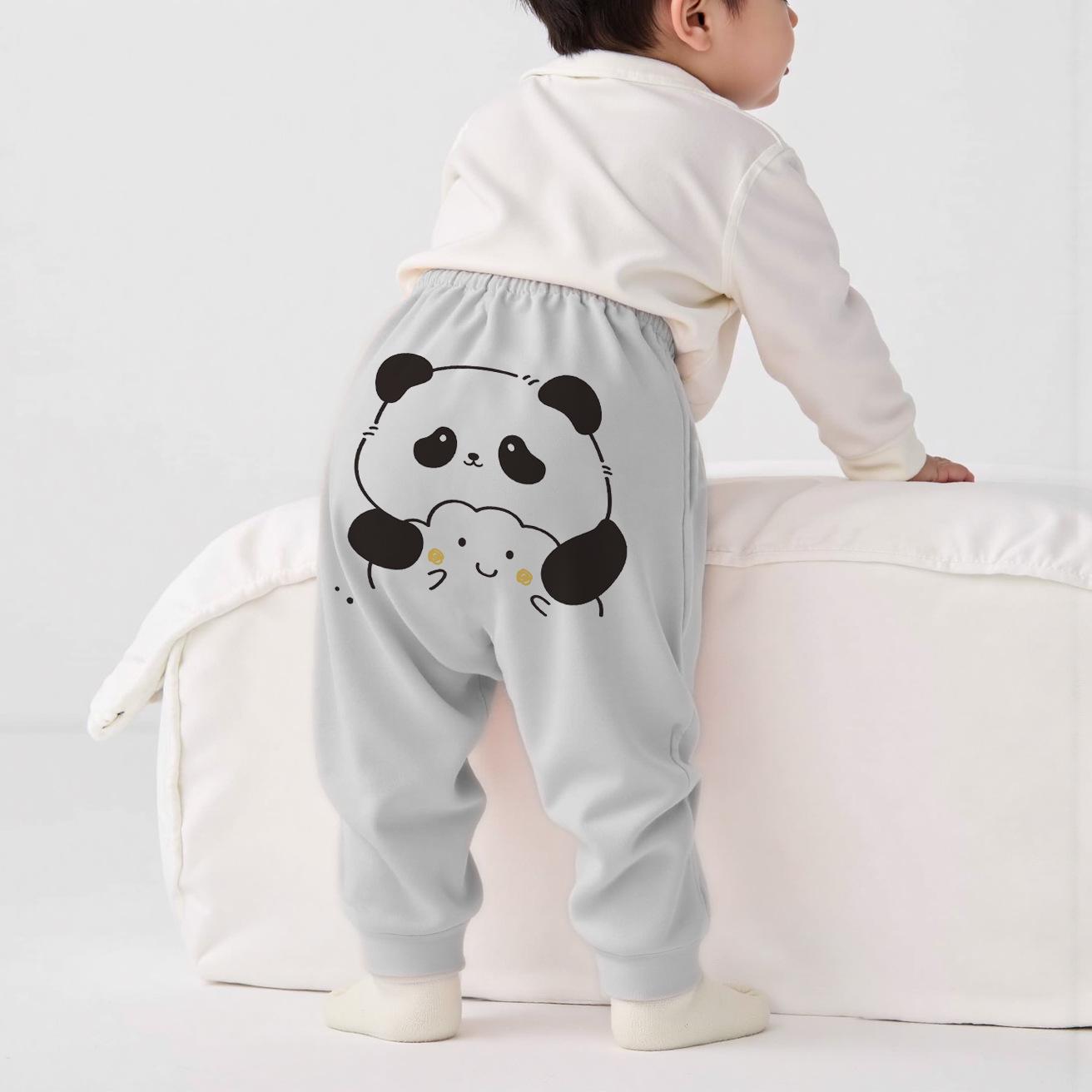 Детские трехслойные стеганые хлопковые брюки: Теплые плотные брюки для осени и зимы 90cm (21-25 lbs)