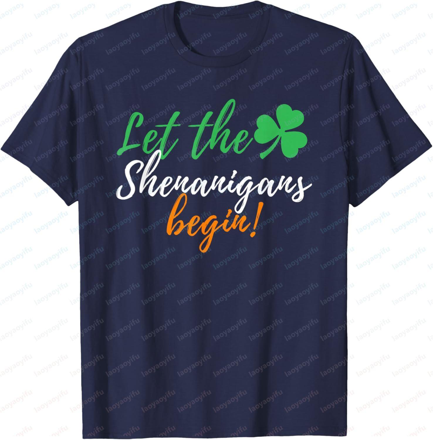 

Let The Farce Begin The Amusing Irish Saint Patricks Day Tshirt for Men A Breathable and Comfortable Top S