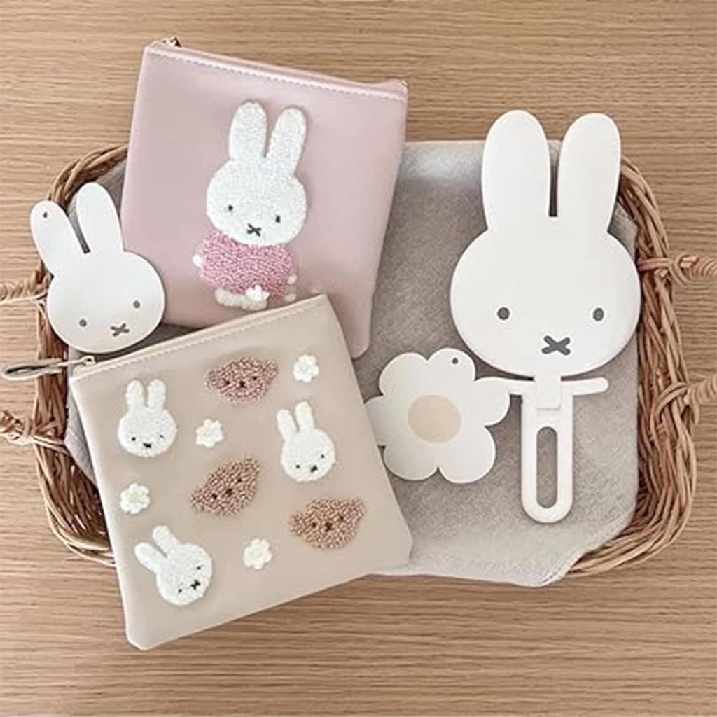 Miffy Boris Husă Pătrată Husă de Depozitare Husă Cosmetică Mini Portofel Etui pentru Obiecte Mici Ușor de Transportat Broderie Drăguț Elegant Roz