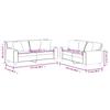 2 Piece Sofa Set with Cushions Cream Faux Leather