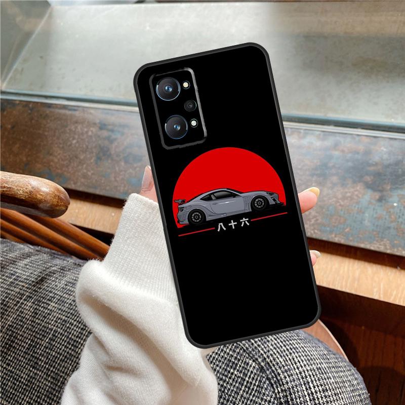 Japan JDM Car Case For Realme 12 Pro Plus 11 13 14 C63 C61 C55 C51 C53 C25 C65 C67 C71 C75 GT6 GT7 15 Pro