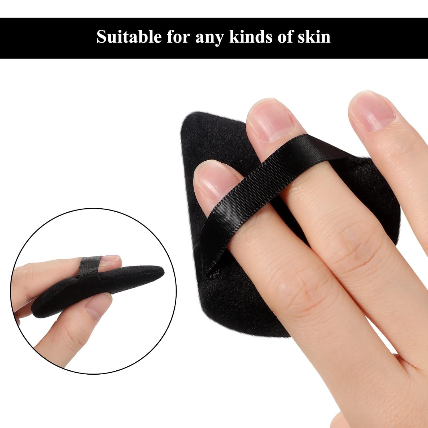 

Black Triangle Makeup Sponge - Mini Precision Sponge for Flawless Blending, Non-Absorbent & Travel-Friendly United States