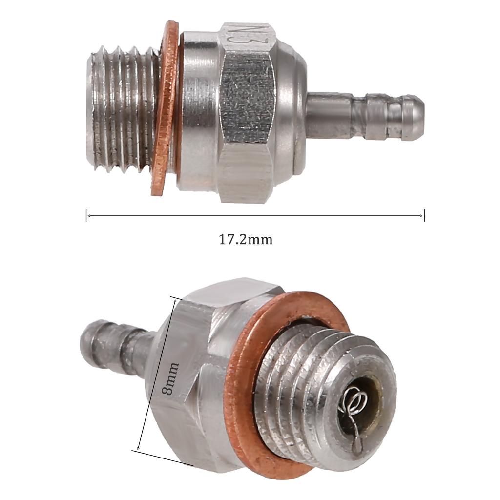 5 STÜCKE N3 Stahlstecker Glühkerze RC Motorteile für Motoren RC Truck Kompatibel mit Redcat Hsp Hpi