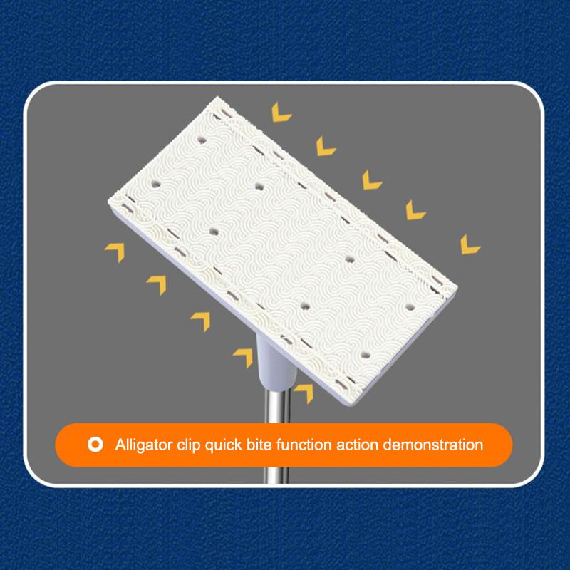 Compact 360° Rotation Lazy Mini Mop Disposable Wet Wipe Clip Flat Mop for Shoe Upper Surface Stain Quick Cleaning